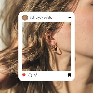 Elegant Gold Filled Heart Hoop Earrings